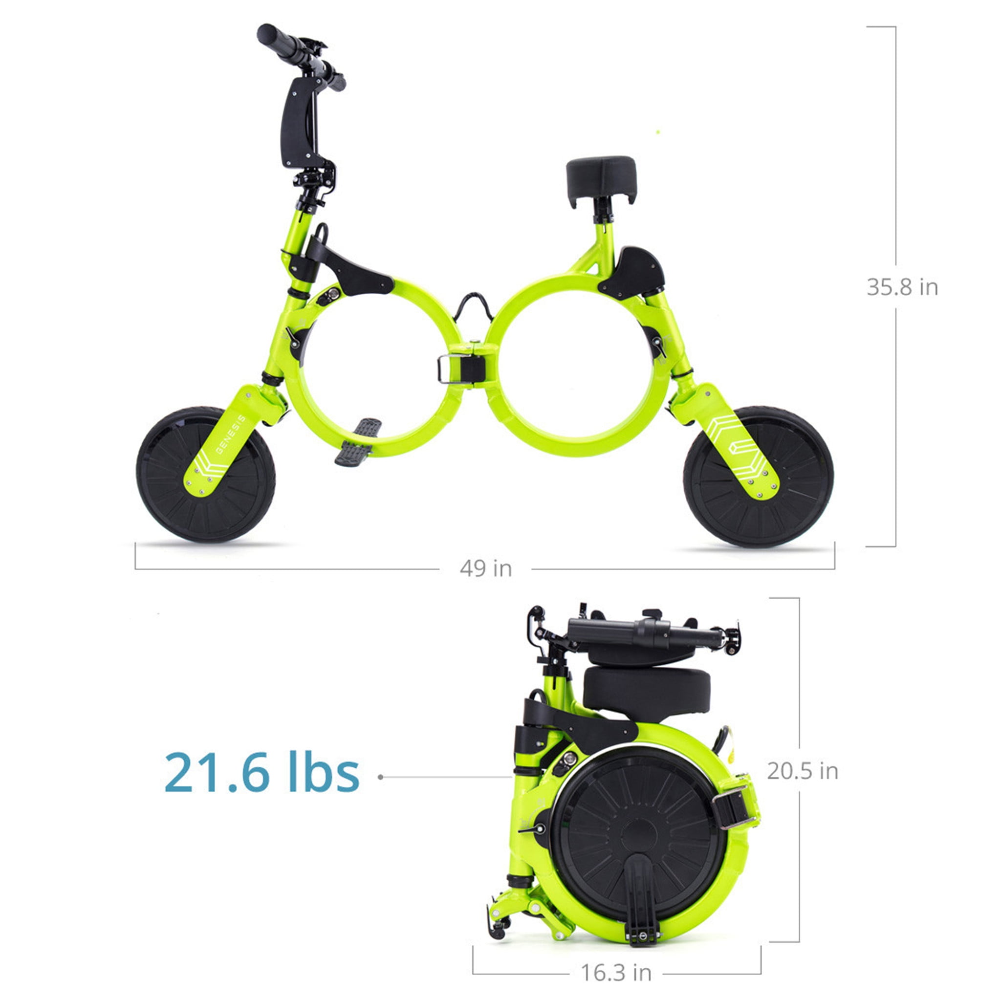 genesis folding electric bike