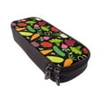 thumbnail image 6 of Picia Cartoon Vegetables Pattern Large Capacity PU Leather Pencil Case Organizer Pen Marker Holder Double Zipper Storage Bag Big Pencil Pouch for College Office, 6 of 6