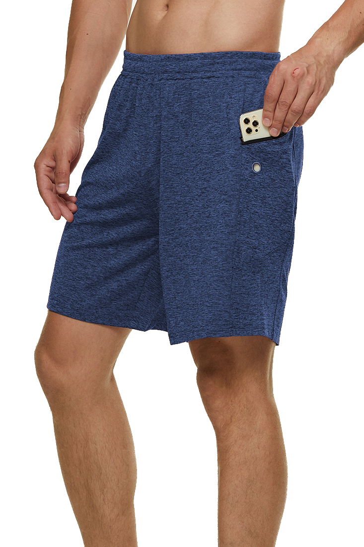 YuKaiChen Men's 7" Gym Workout Shorts Quick Dry Lightweight Running Shorts Zipper Pockets