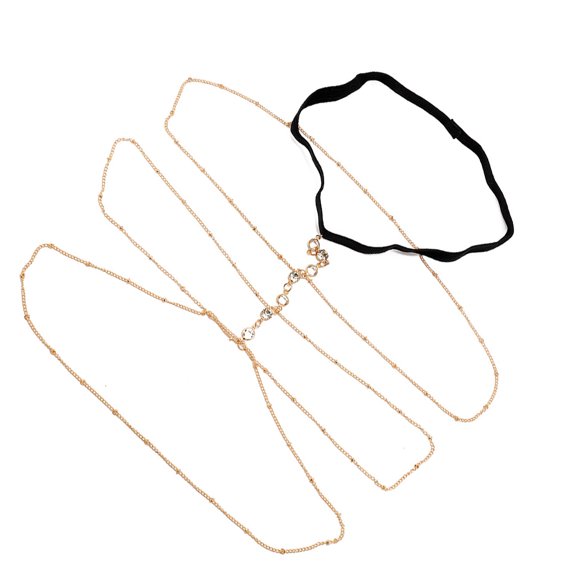 Linyer New Bohemian Leg Chain Thigh Chains All-match Personality Body Jewelry Women Accessory Christmas Birthday Gift Golden 1