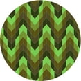 thumbnail image 1 of Ahgly Company Tapis d'Intérieur Rond Lavable en Machine Brun Chocolat Transitionnel, 4 Pieds Rond, 1 of 7