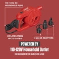 thumbnail image 4 of Coleman EasyFlate 120V AC Electric Air Pump, Plug-In Portable Inflator with 3 Adapters, 4 of 7