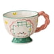 thumbnail image 2 of Taza de cerámica para taza de leche y café, taza artesanal pintada a mano, elegante taza de desayuno, taza de vientre grande para regalo de té, leche, Mango rosa, 2 of 8