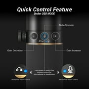 TONOR Dynamic Microphone, USB/XLR PC Microphone for Podcast, Recording, Live Streaming Gaming, TD510