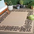thumbnail image 2 of Safavieh Courtyard Ellie Oriental Indoor/Outdoor Area Rug, Sand/Black, 5'3" x 7'7", 2 of 17