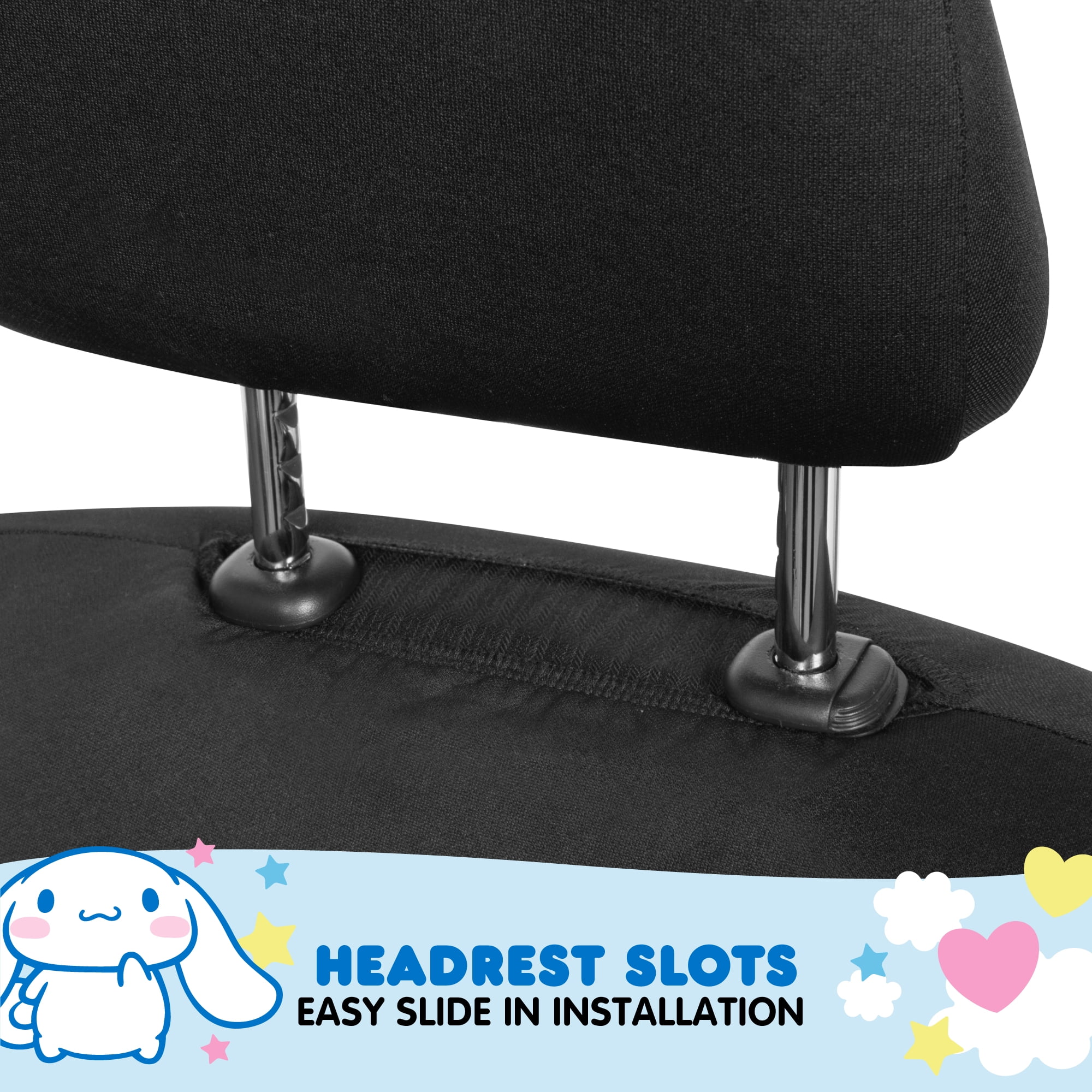 Hello Kitty Cinnamoroll Car Seat Covers - Adorable Light Blue Front Seat Covers with Cute Cinnamoroll Design, Durable and Comfortable Polyester, Car Accessories Hello Kitty Accessories 2pc