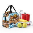 thumbnail image 4 of Pofeuu Animals on Noah's Ark Floating Print Lunch Bag Lunch Box Large Capacity Insulated Lunch Bag for Adult, Leakproof Reusable Lunch Tote Bags for Work, 4 of 5