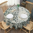 thumbnail image 3 of Round Waterproof Tablecloth 60×60 Inch, Boho Style Reusable Indoor/Outdoor Durable Table Cover for Party Kitchen Dinner Room Decor, 3 of 6