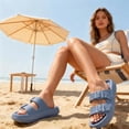 thumbnail image 5 of Cushionaire Fame Pillow Recovery Sandals for Women, Adjustable Double Buckle Waterproof EVA Cloud Slides for Women, 5 of 20