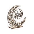 thumbnail image 3 of xiaxaixu Eid Crafts Night Light, Battery Operated 3D Wooden Moon Shaped LED Light Home Table Decor, 3 of 7