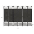 thumbnail image 3 of HOMCOM 6 Panel Room Divider, Folding Screen, 5.6', Black, 3 of 8