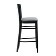 thumbnail image 5 of Linon Ashfield 30" Bar Stools, Black Finish with Black and Gray Fabric, Set of 2, 5 of 13