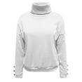 thumbnail image 4 of AOOCHASLIY Clothes Sweaters Fashion Womens Solid Long Sleeve Pullove Turtleneck-Neck Casual Sweater Tops, 4 of 5