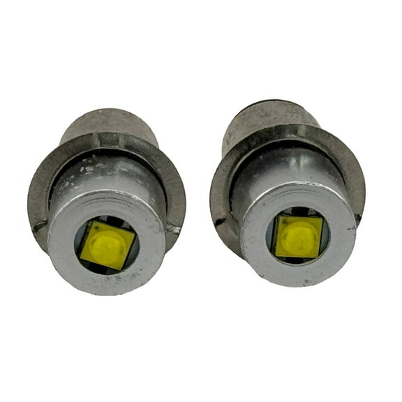 Rebaydo 2pcs LED Flashlight Bulb P13.5S 3W 6-24V