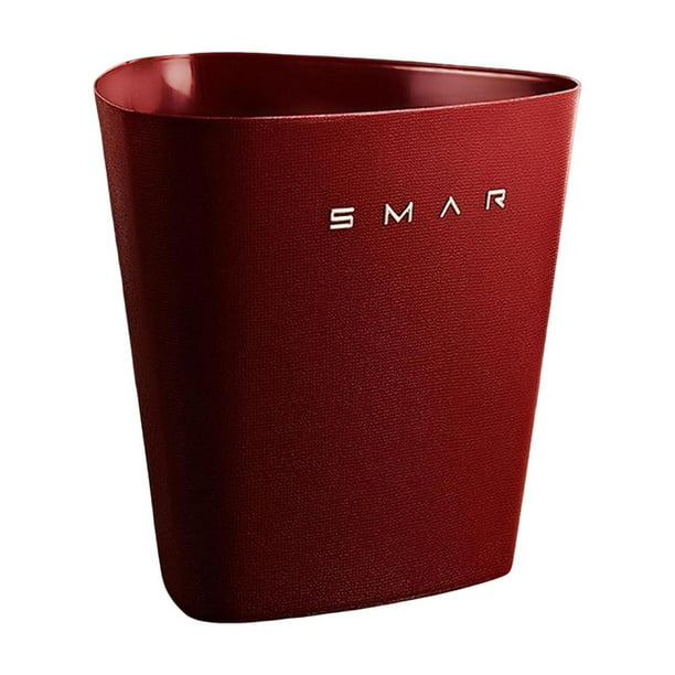 Cubo de basura triangular, cubo de basura moderno y creativo con apertura superior para sala de estar, Rojo
