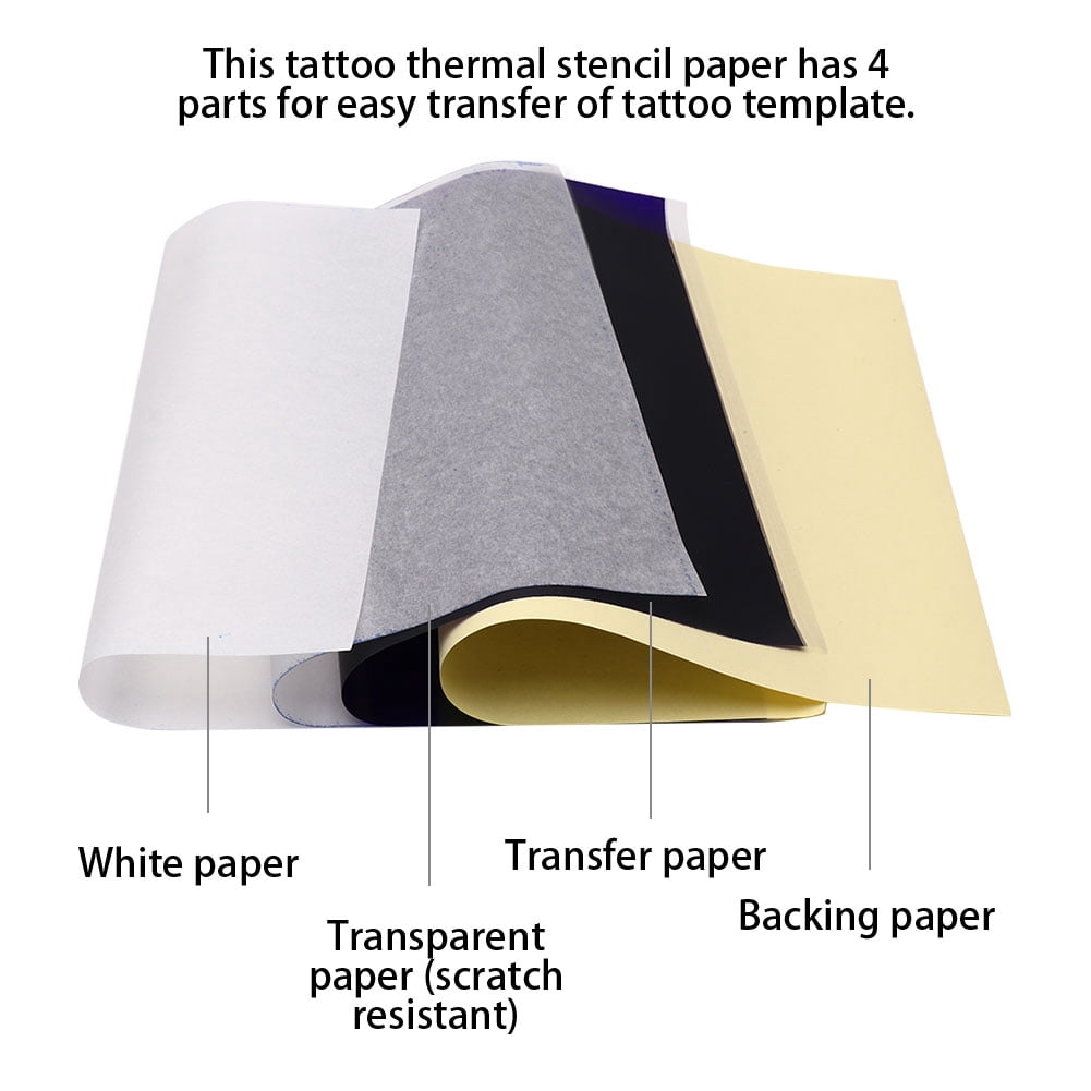 100pcs Transfer Paper, Professional A4 Size Thermal Transfer Stencil Paper Art Design Transfer Paper For Home Salon 8 X 12in