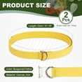 thumbnail image 2 of Uxcell Web Football Belt, Men Canvas Belt Web Flag Football D Ring, Adjustable Soccer Replacement Strap 51 Inch & 2 Pcs & Canvas & Burgundy/Yellow, 2 of 7