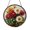 Acrylic 3.5 Inch, variant on Dahlia Bouquet Stained Glass Round Suncatcher Window Decor Featuring Blooming Dahlia Flowers Decorative Glass Art for Home Interior Window Display