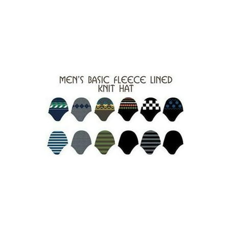 Mens Knit Hat W/ Ear Flaps (Pack of 120)