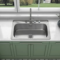 Sinber 33" x 22" x 9" Drop In Single Bowl Kitchen Sink with 18 Gauge 304 Stainless Steel Satin Finish MT3322C-OL (Sink Only)