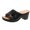 Black, variant on NOKIO Women's Floor Shoes Summer Beach Slope Heel Slippers Hollow Casual Slippers Open Toe Slope Bottom Shoes Retro Sandals