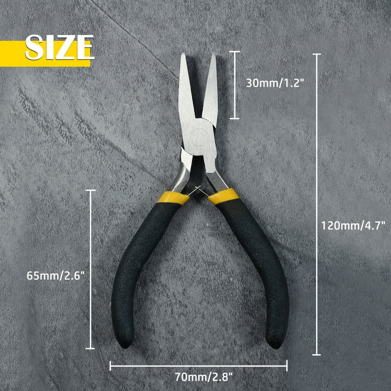  LEONTOOL Flat Nose Pliers 5 Inches Mini Duckbill Pliers Flat  Nose Pliers for Jewelry Making for Wire Wrapping Bending Jewelry Making  Tools : Arts, Crafts & Sewing