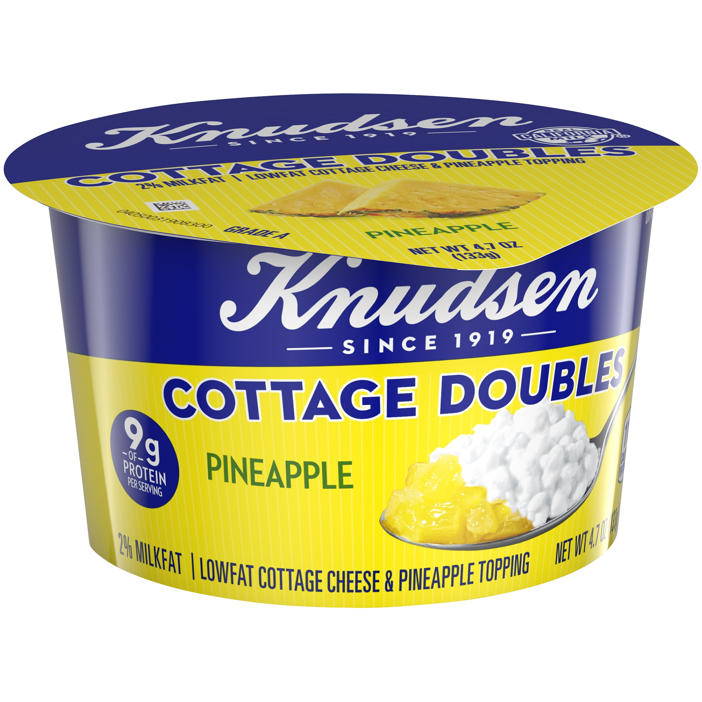 Knudsen Low Fat 2 Milkfat Cottage Cheese Doubles With Pineapple