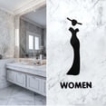 thumbnail image 1 of Letrero para WC, Tablero de muestra para puerta de inodoro, letrero autoadhesivo ligero para decoración de ño, placa para ño, letrero para lugar p mujer m, 1 of 10