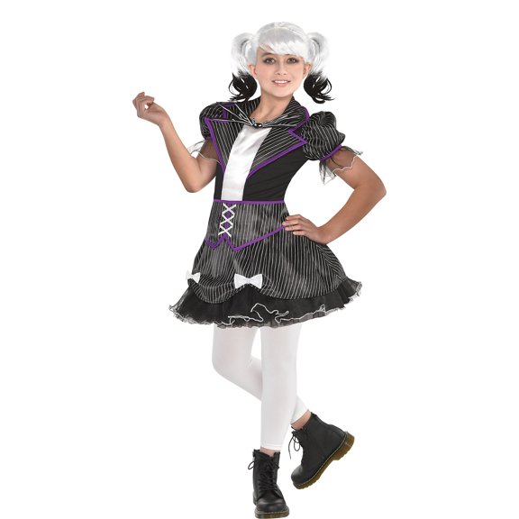 The Nightmare Before Christmas Jack Skellington Halloween Costume for Girls, Large, with Included Accessories