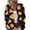 Earthy Yellow, variant on Halloween Cardigan Sweaters for Women Knit Moon Pumpkin Ghost Print Button Down Casual Cardigan Cute Neon Print Holiday Outfits Blue 2XL