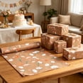 thumbnail image 7 of Floral Kraft Wrapping Paper Roll, 17 Inch x 9.8 Foot Watercolor Gift Wrap, 80gsm Metallic Paper, Recyclable Birthday Party Supplies, Elegant Decor for Weddings and Holidays, 7 of 7