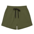 thumbnail image 7 of Oksale Casual Shorts for Women Loose Cozy 3 Inch Shorts with Pockets Summer 2026 Drawtring Elastic Waisted Comfy Shorts Army Green S, 7 of 7