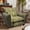 Green, variant on HomeZeer Oversized Chenille Accent Chair with Lumbar Pillow, 7" High-Density Foam, Deep Seat & Wide Armrests, 350lb Capacity for Living Room & Bedroom, Brown Stripe