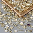 thumbnail image 3 of Colgantes de uñas Dornail con diamantes de imitación de aleación dorada para uñas acrílicas, 3 of 9