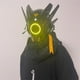 thumbnail image 4 of Máscara de luces redondas con trenzas de alas, cambio de imagen, festival de música, máscara con luces LED, casco tecnológico, 4 of 5
