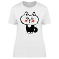 thumbnail image 1 of Cool Black & White Cat Doodle Tee Women's -Image by Shutterstock, 1 of 2