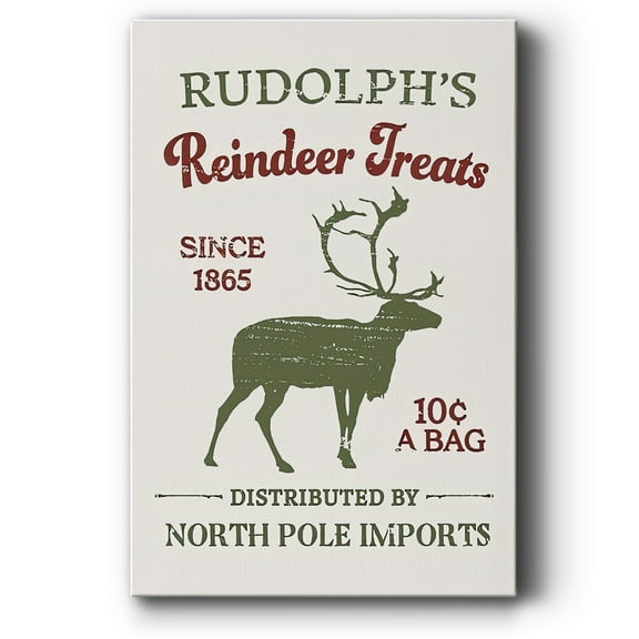 Christmas Farm Sign Collection B- Gallery Wrapped Canvas