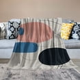 thumbnail image 2 of Creowell Geometric Abstract Art Throw Blanket for Couch Sofa Bed, Office, Travel, Camping, School - Super Soft Flannel Blanket for All Seasons, Long-lasting - 3 Sizes Available 50x60in, 2 of 6