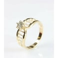 thumbnail image 2 of HeartsAndYou 6 Prong Solitaire Engagement Ring for Women 0.5ct Round Cut Moissanite 18k Yellow Gold Over Silver, 2 of 7
