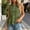 *Army Green^, variant on Women's V-Neck Sleeveless Button Down Tank Top, Casual Ruffled Strap Blouse White,Women's Plus S