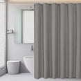 thumbnail image 1 of Cortina de baño de Tela Waffle con 12 Ganchos, Impermeable y Antimoho, Adecuado para Baños, Dormitorios y Divisiones de Habitaciones, 1 of 4