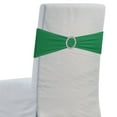 thumbnail image 1 of 10Pcs Fajas de silla, moño para silla, banda elástica de poliéster de 350x130mm con hebilla deslizante para banquete, fiesta, eventos de boda (Verde oscuro), 1 of 6