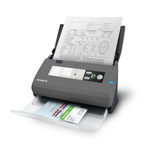 Escáner Ambir ImageScan Pro 830ix-AS de alta velocidad con alimentador automático de documentos (ADF) de 30 ppm para PC y Mac