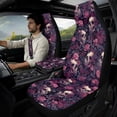 thumbnail image 2 of Xixirimido Car Seat Covers Front Seats Leather Universal Fit for Cars, Vans, Trucks, SUV, Set of 5 Car Seat Protector with Seatbelt Covers & Center Console Cover, Gothic Skulls Roses Floral, 2 of 8