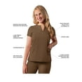 thumbnail image 2 of Adar Addition Scrubs For Women - Notched V-Neck Scrub Top - A6002 - Mocha Quartz - XXS, 2 of 7