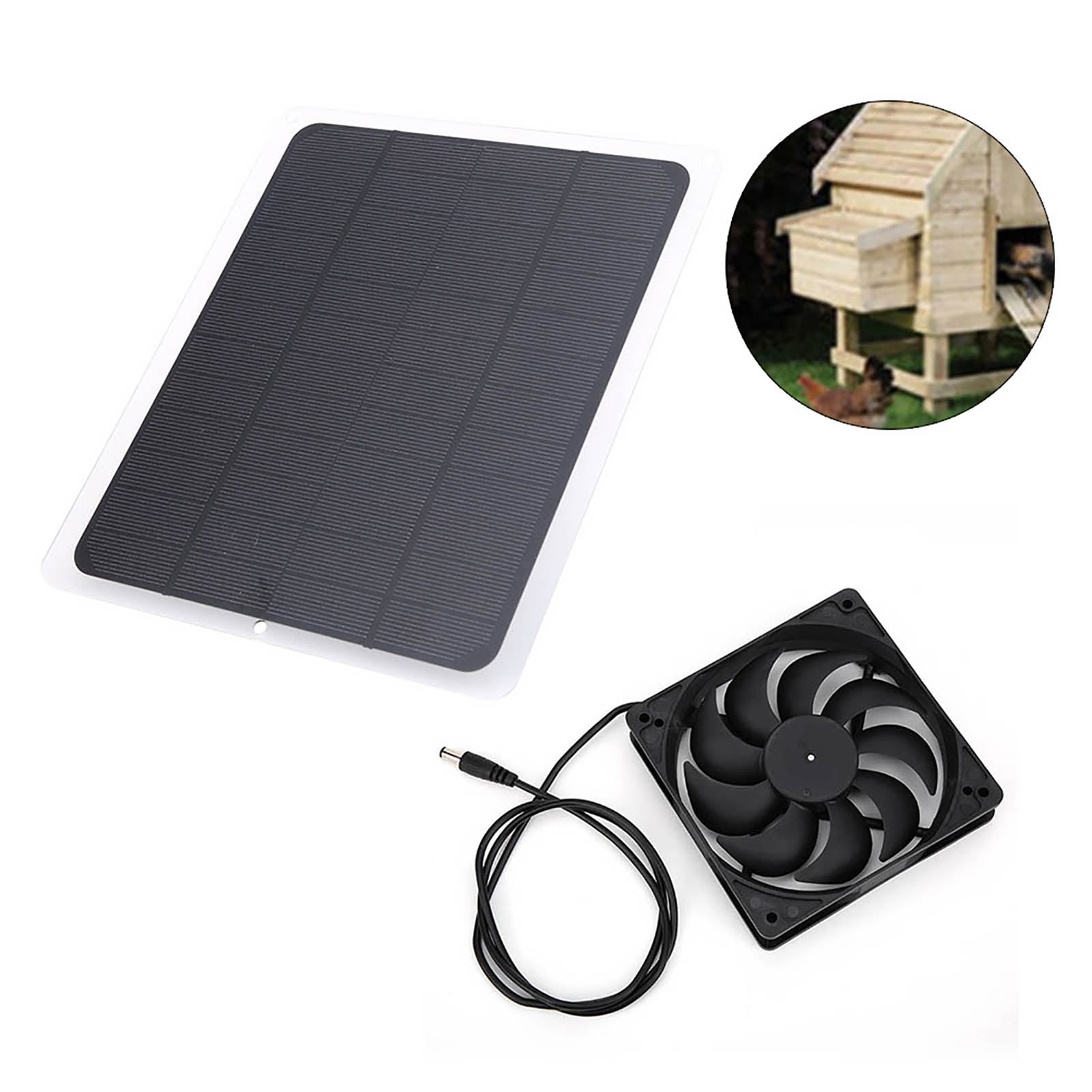 OTVIAP 10W 12V Solar Panel Power Generation Board Battery Charging USB Output Pet Exhaust Fan Set,Solar Panels,Solar Chargers