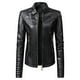 thumbnail image 1 of Puntoco Chaqueta de moda para mujer Sólido Manga larga Bolsillo con cremallera Prendas de abrigo Tops Abrigo corto Liquidación Puntoco Puntoco-7471, 1 of 4