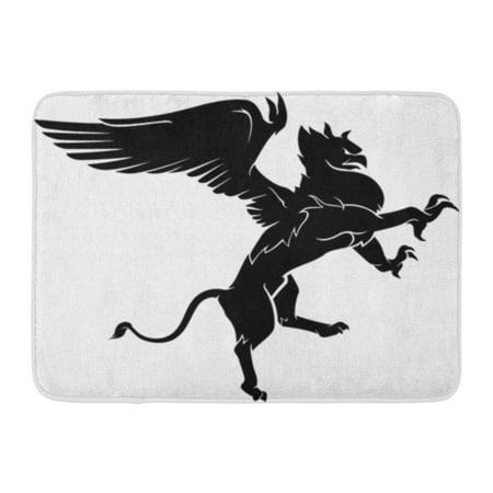Flying Lion SIDONKU Fierce Legendary Griffin Flying Lion Tough Action Aloft Doormat Floor Rug Bath Mat 30x18 inch ()