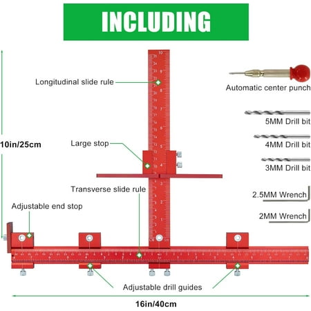 Upgraded Thickened Cabinet Hardware Handle Jig with Dual-Screw Lock