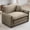 Tan, variant on YWEN Oversized Upholstered Single Sofa Chair,Corduroy Deep Seat Accent Chair with Pillow and Thicked Cushions,Comfy Wide Armchair for Living Room Bedroom Office Apartment